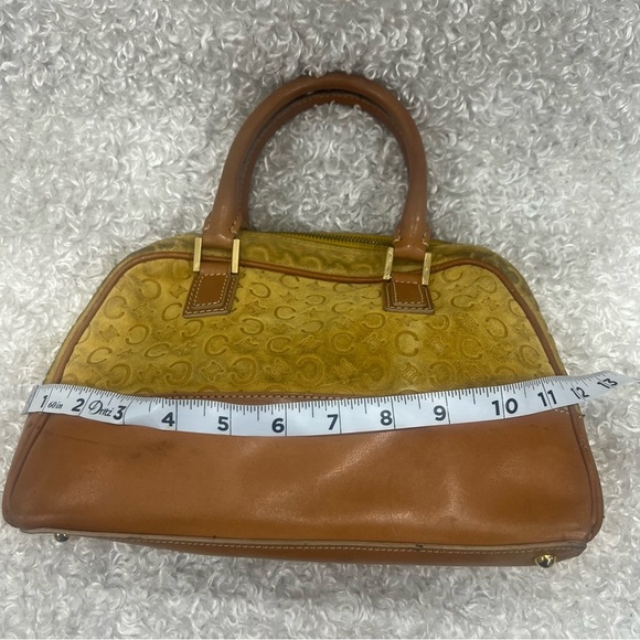 Celine Yellow Macadam Suede Handbag - Picture 8 of 14
